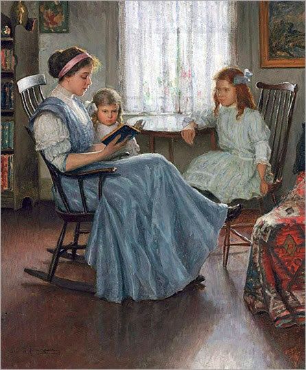 mãe ensinando